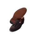 Dark Brown Suede Tassel Loafers