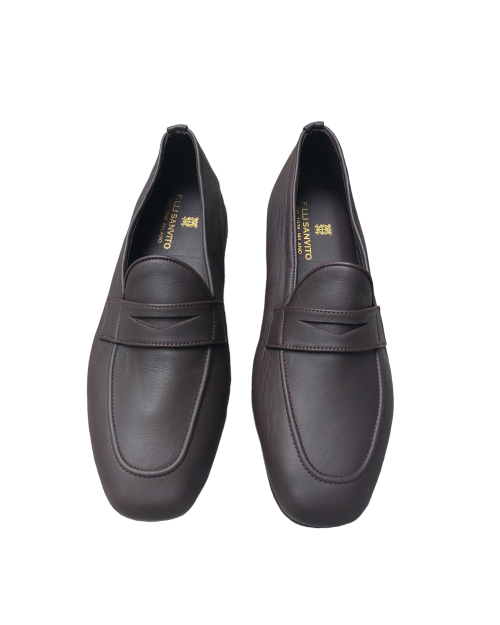 Closed Slippers in Dark Brown Leather 2