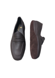 Closed Slippers in Dark Brown Leather