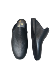 Black elk leather slippers