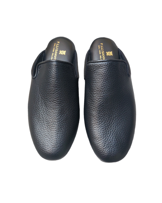 Pantofole pelle alce nero