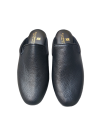 Black elk leather slippers