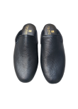 Black elk leather slippers