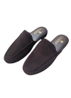 Dark Brown Suede Slippers