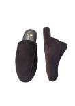 Dark Brown Suede Slippers