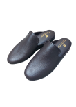 Moose leather slippers in dark brown