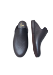 Moose leather slippers in dark brown