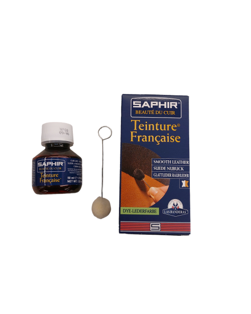 Tintura liquida penetrante per pelli lisce e scamosciate.