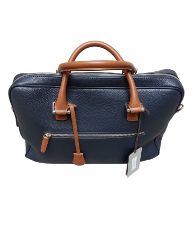 Valigetta in vera pelle morbida blu