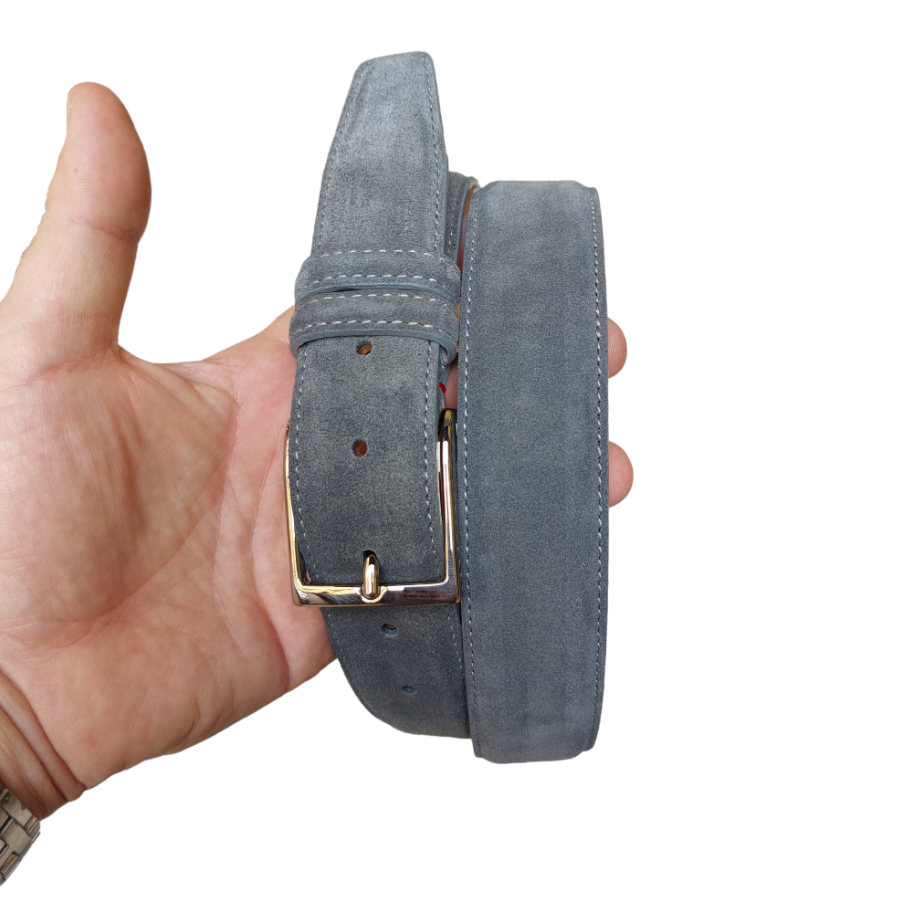 Gray Suede Belt