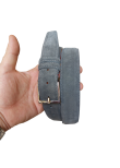 Gray Suede Belt