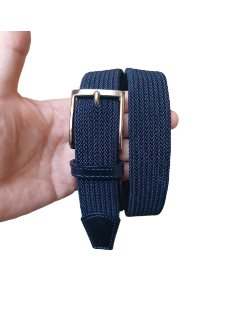 Cintura treccia elastica BLU 2