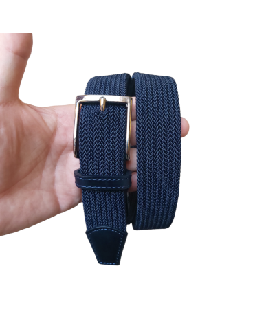 Cintura treccia elastica BLU