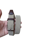 Cintura treccia elastica beige