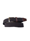 Brown elastic braided belt