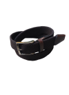 Brown elastic braided belt