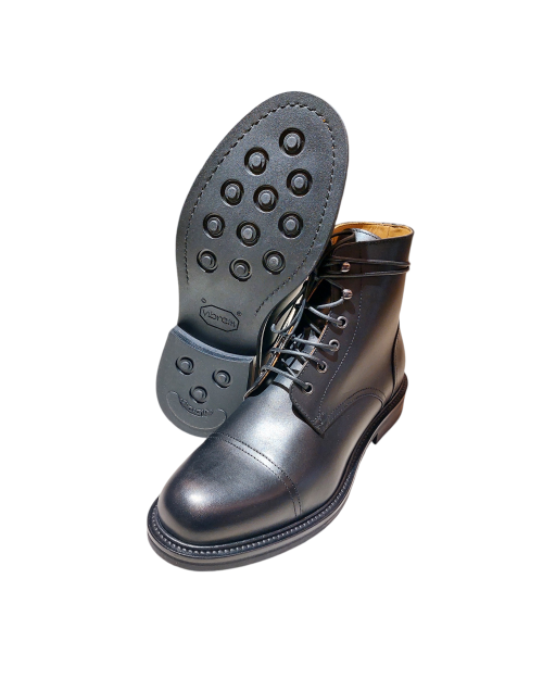 Stivaletti Stringati Vitello Nero 2