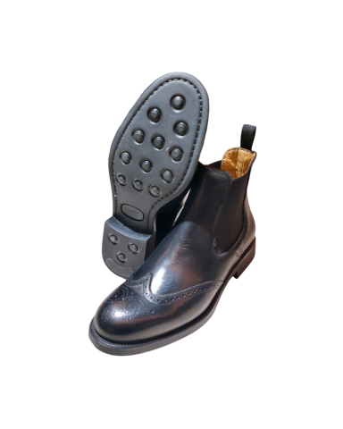Black Leather Ankle Boots for Women