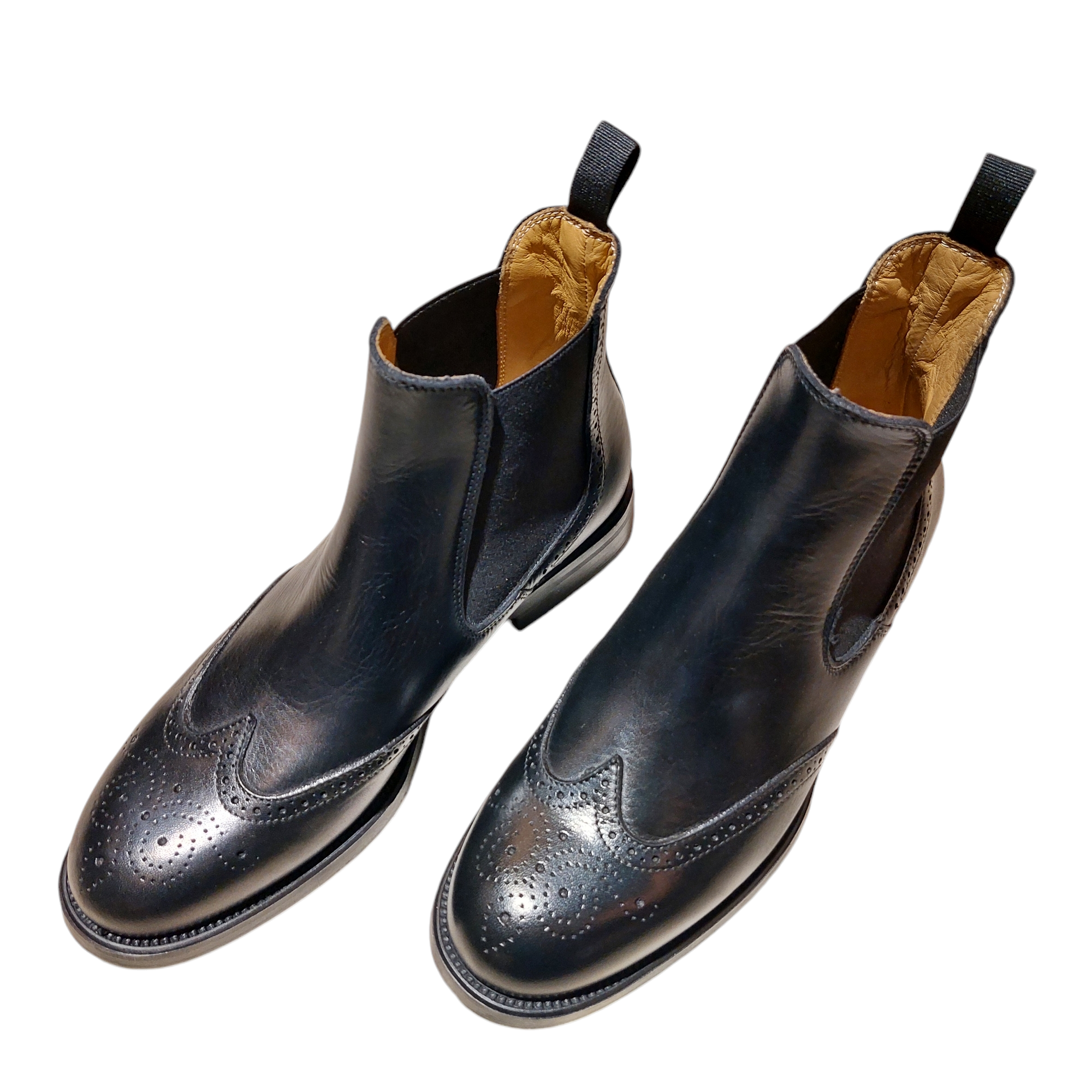 Black Leather Ankle Boots for Women