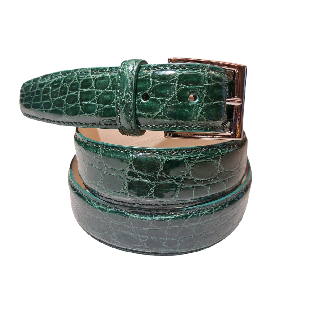 Genuine GREEN crocodile belt