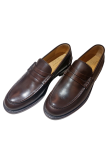 T.MORO leather-bottom college moccasins