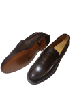 T.MORO leather-bottom college moccasins