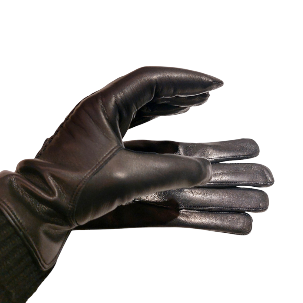 Handmade Black Nappa Leather Gloves
