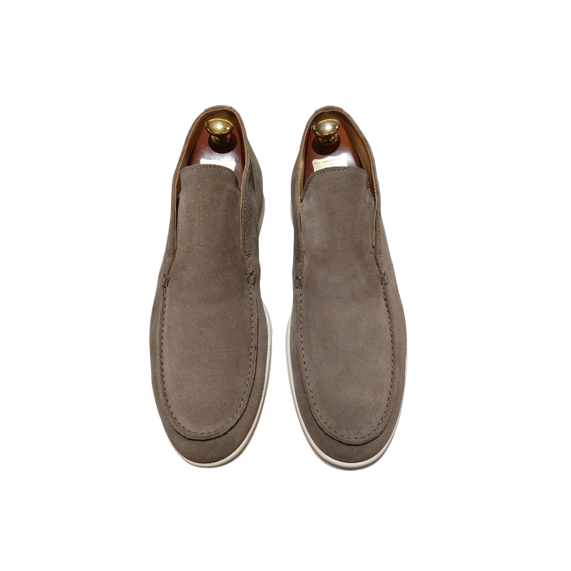 Dove Grey Suede Ankle Boots