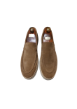 Beaver Suede Canvas Loafers