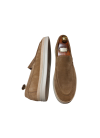 Beaver Suede Canvas Loafers
