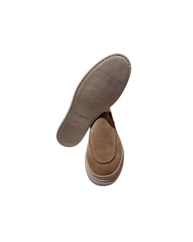 Beaver Suede Canvas Loafers