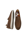 Cocoa Canvas Suede Loafers