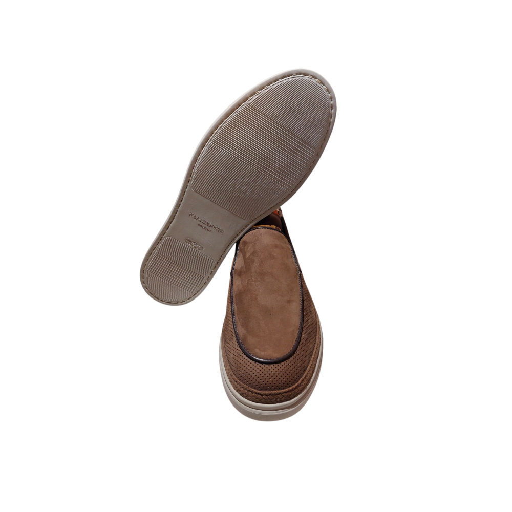 Cocoa Canvas Suede Loafers