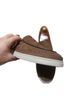 Mocassini Camoscio Canvas Cacao