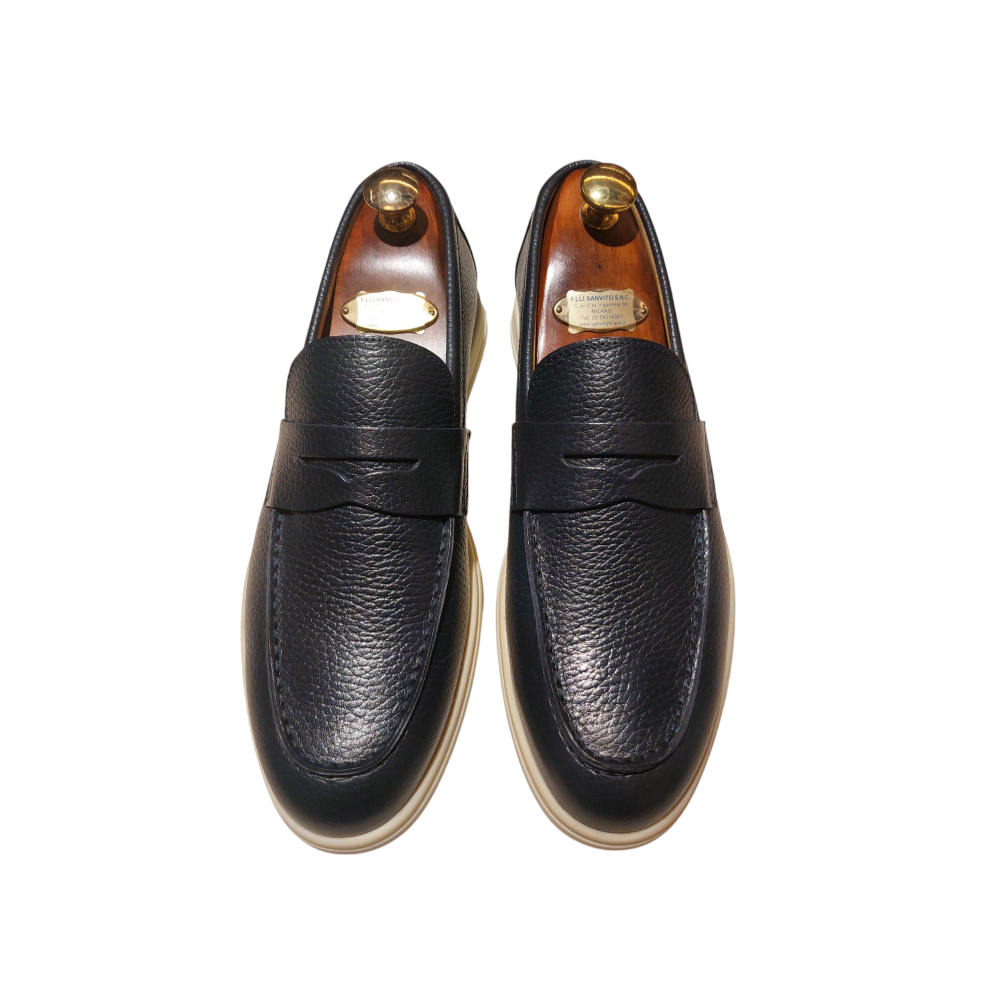 Penny Blue Moccasins