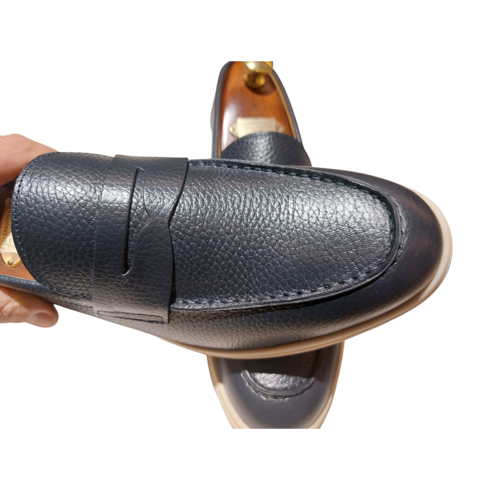 Penny Blue Moccasins