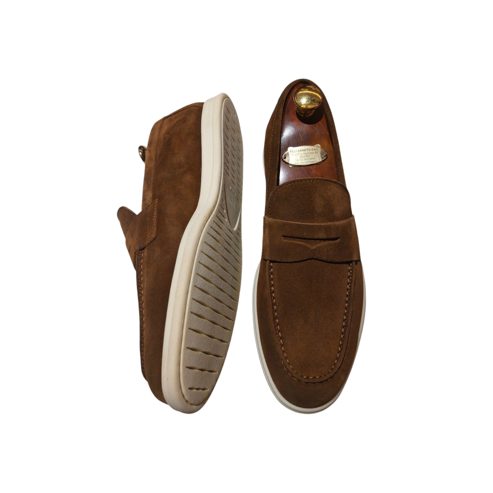 Mocassini Camoscio Tabacco Penny