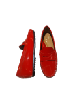RED PATENT LEATHER LOAFERS