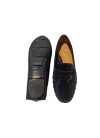 DARK BLUE PATENT LEATHER LOAFERS