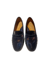 DARK BLUE PATENT LEATHER LOAFERS