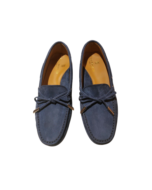 Mocassini Nabuk Blu