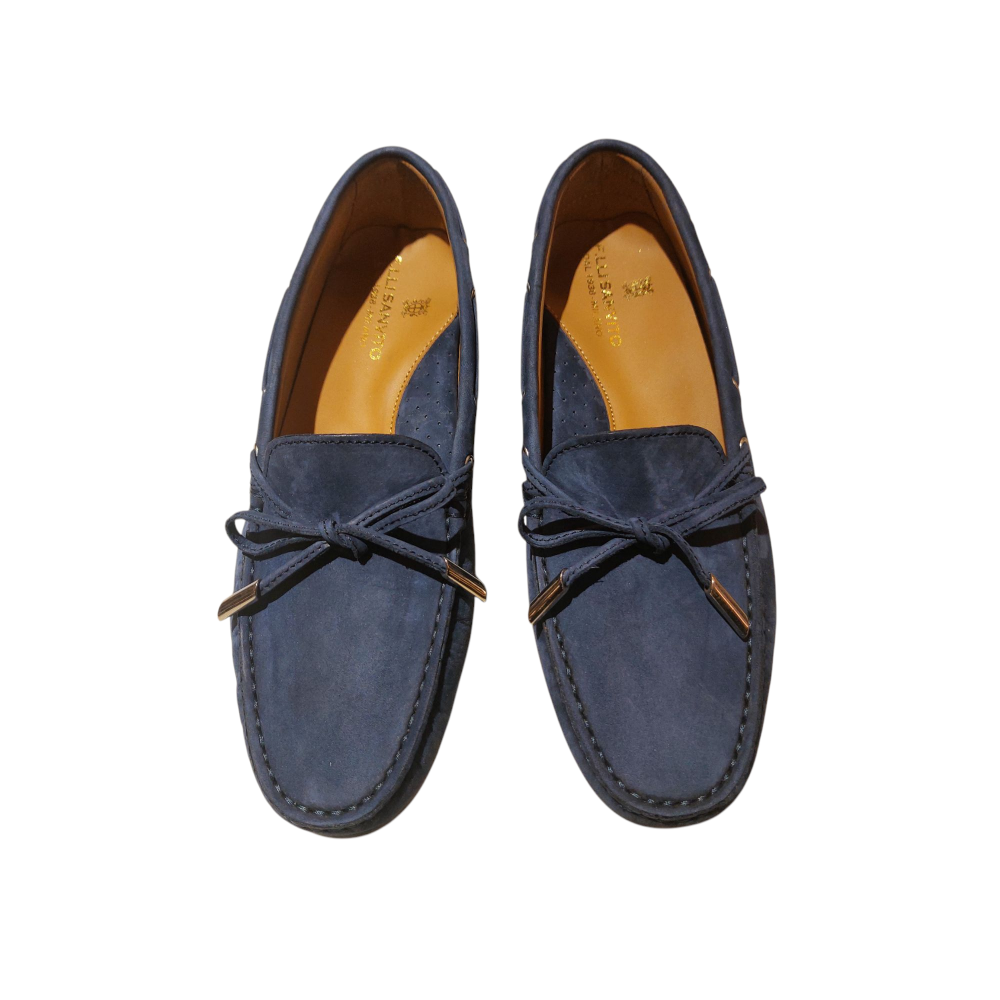 Blue Nubuck Loafers