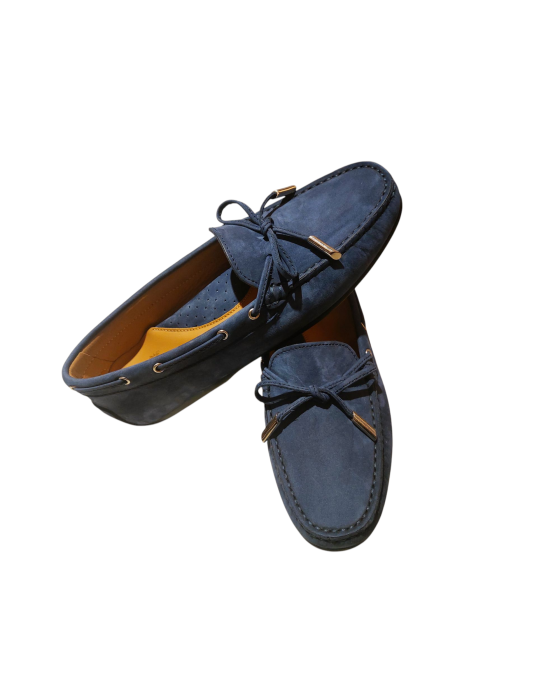 Blue Nubuck Loafers