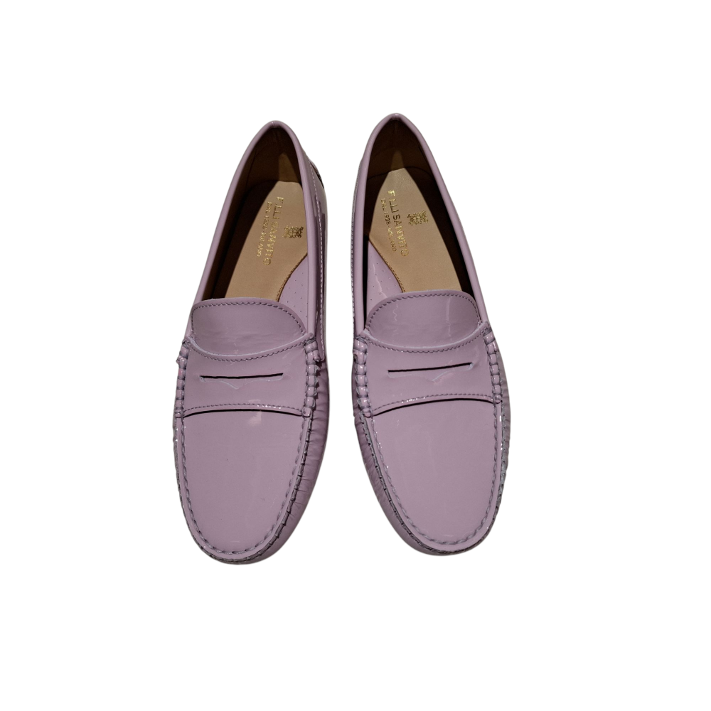 LILAC PATENT LEATHER LOAFERS