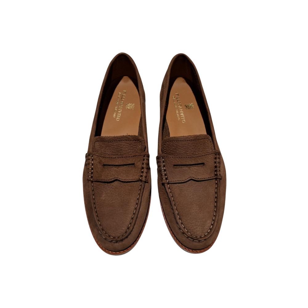 Mocassini Nabuk Marrone