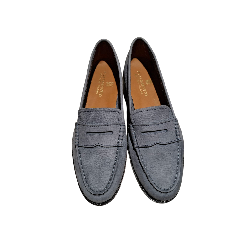 Nubuck Denim Moccasins