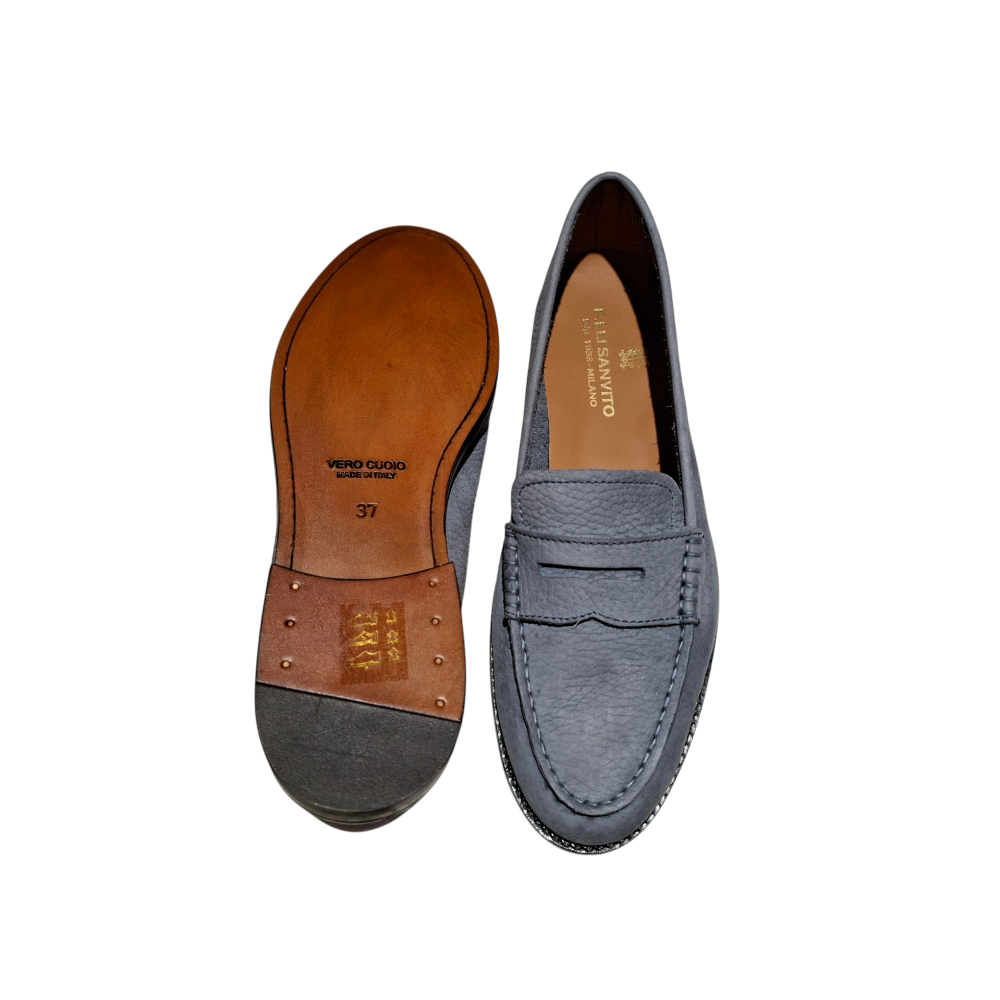 Mocassini Nabuk Denim