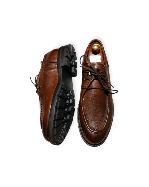 Calzature con allacciatura derby, in pelle con fondo roccia 2