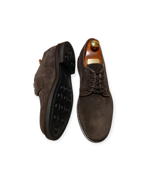 Smooth dark brown calfskin derby 2