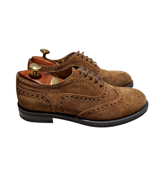 Tobacco-Brown Suede Oxfords 2